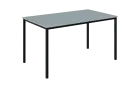 JPT 140 Jídelní stůl 1394 x 800 mm, deska šedá / podnož černá